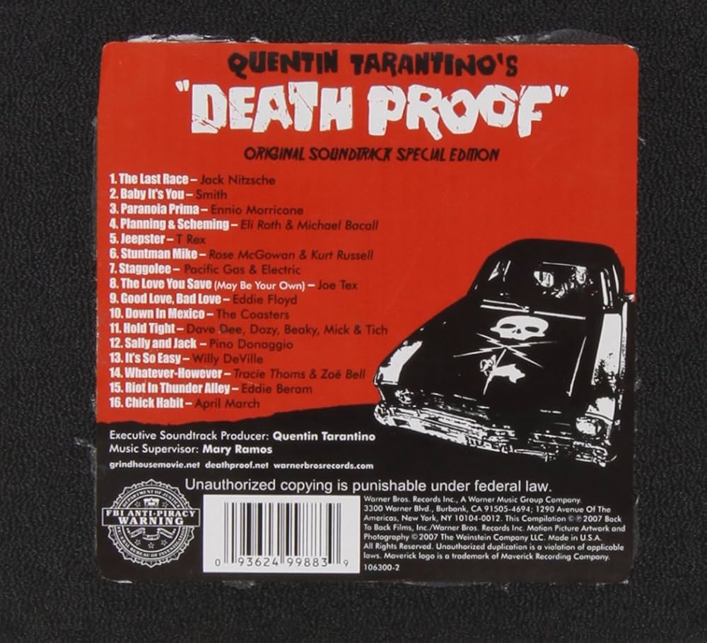 death proof サウンドトラック　レコード　クエンティン•タランティーノ デス・プルーフ in グラインドハウス Quentin Tarantino's Death